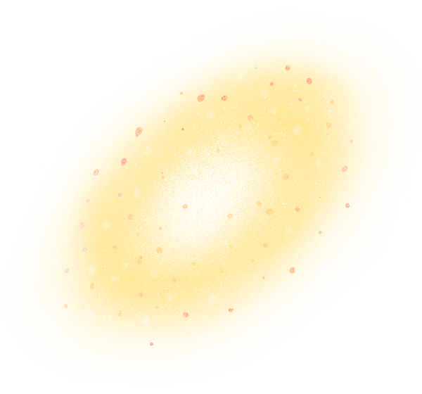 Painterly Textured Semi Realistic Elliptical Galaxy