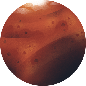 Painterly Textured Semi Realistic Mars