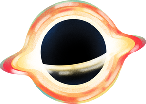 Painterly Textured Semi Realistic Black Hole