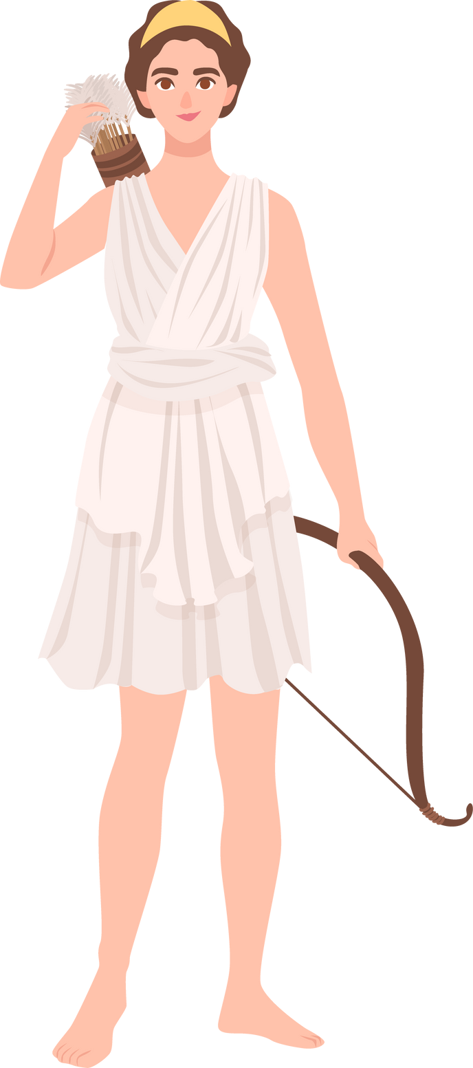 Artemis Standing Illustration