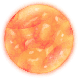 Painterly Textured Semi Realistic Yellow Dwarf