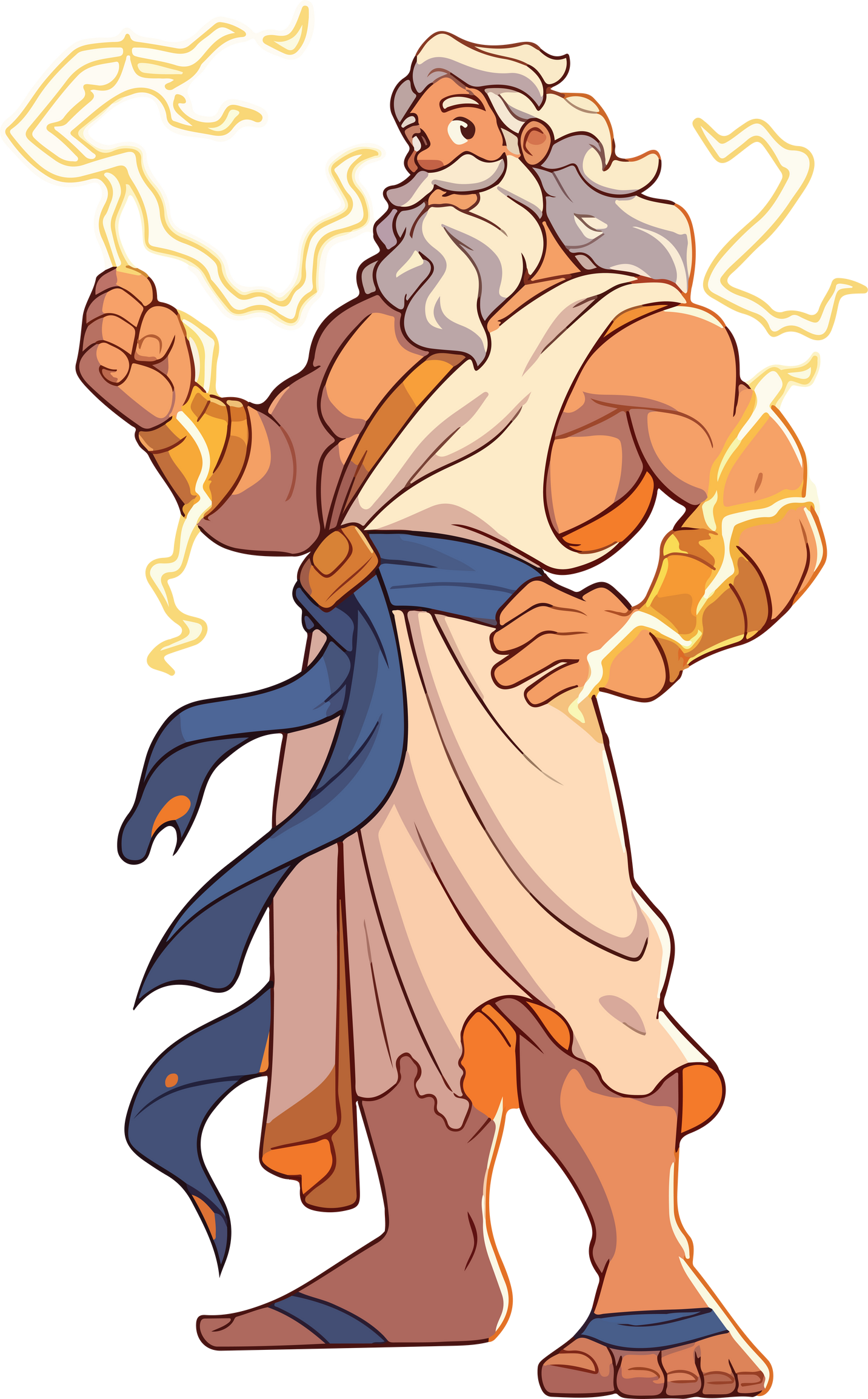 Thunder God Cartoon Character