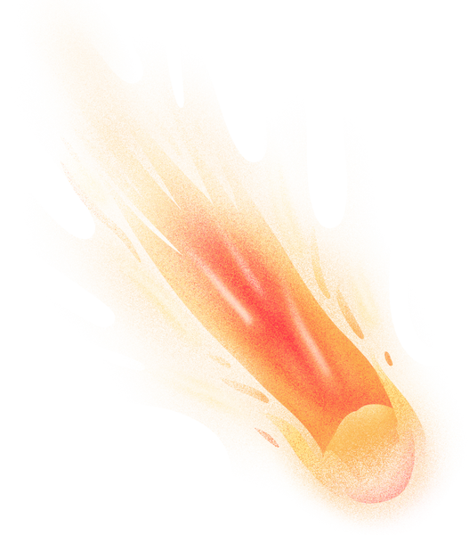 Painterly Textured Semi Realistic Fireball